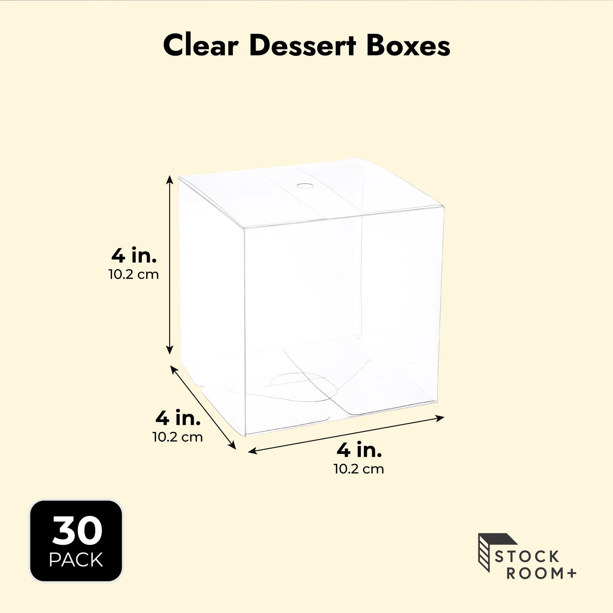 30 Pcs Clear Candy Apple Boxes with Hole Top, For Easter Favor Supplies